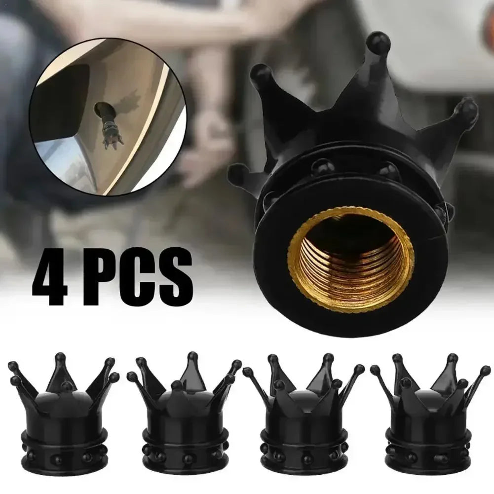 Bicycle Tire Valve Caps Set of 4 Universal Air Valve Covers for Cars Trucks Bikes Cycling Accessories