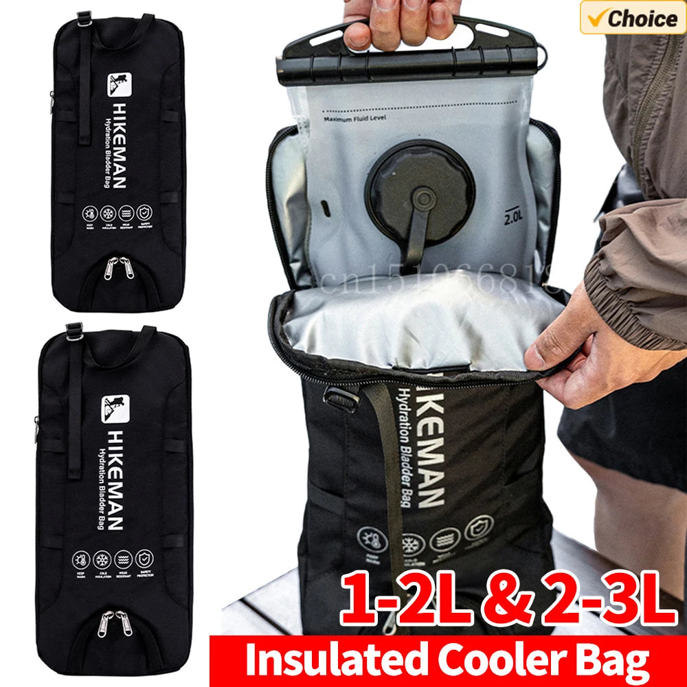 Insulated Cooler Bag for 1-2L & 2-3L Water Bladder Water Resistant Hydration Bladder with 600D Oxford Fabric for Hiking Cycling