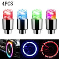 Bicycle Tire Valve Cap LED Lights - Colorful Flash Lamps for Car Motorcycle Bike Wheel Accessories