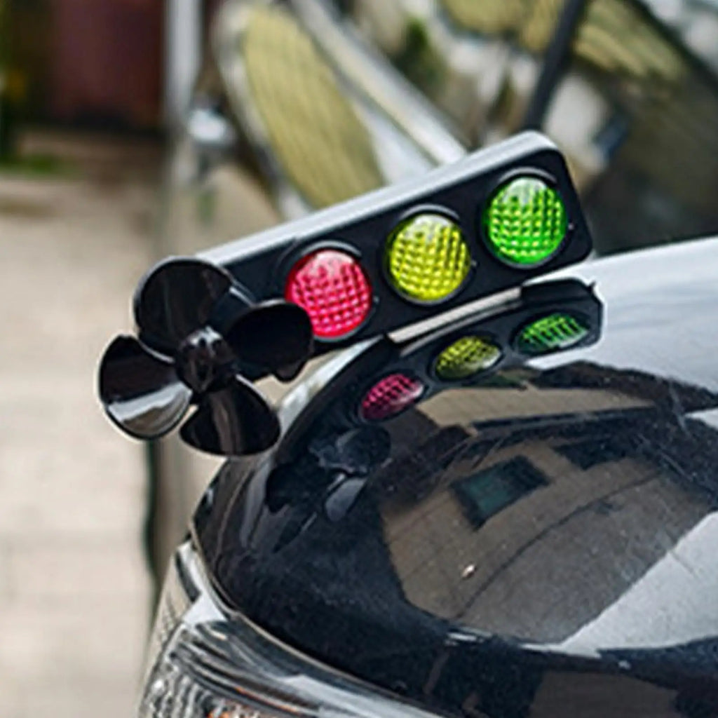 Motorcycle Traffic Signal Light Decor Wind-Powered Decorative Windmill Safety Lighting Cute Bike Decorations Scooter Accessories