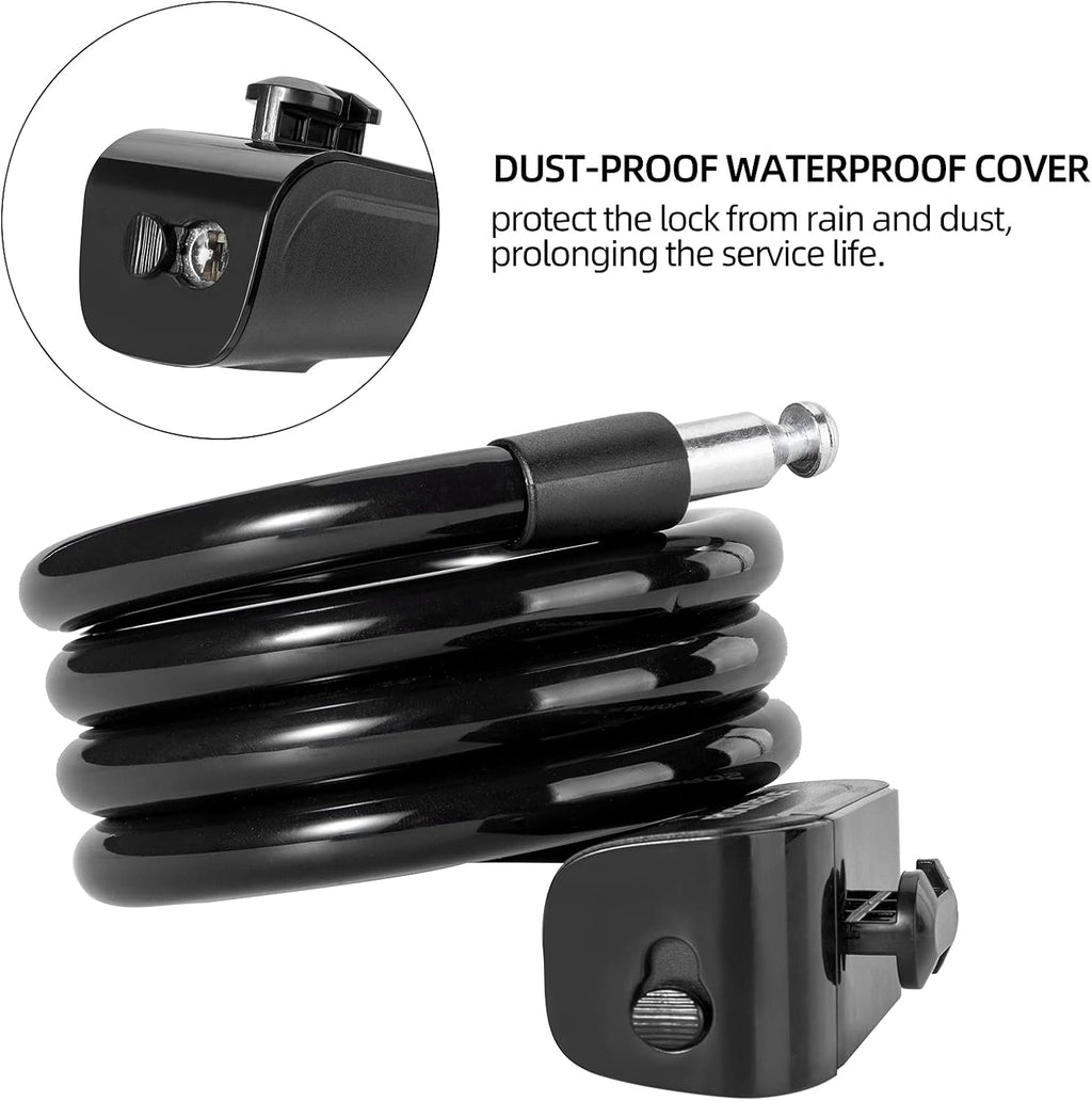 ROCKBROS 3ft Bike Cable Lock - Secure, Lightweight with Mounting Bracket