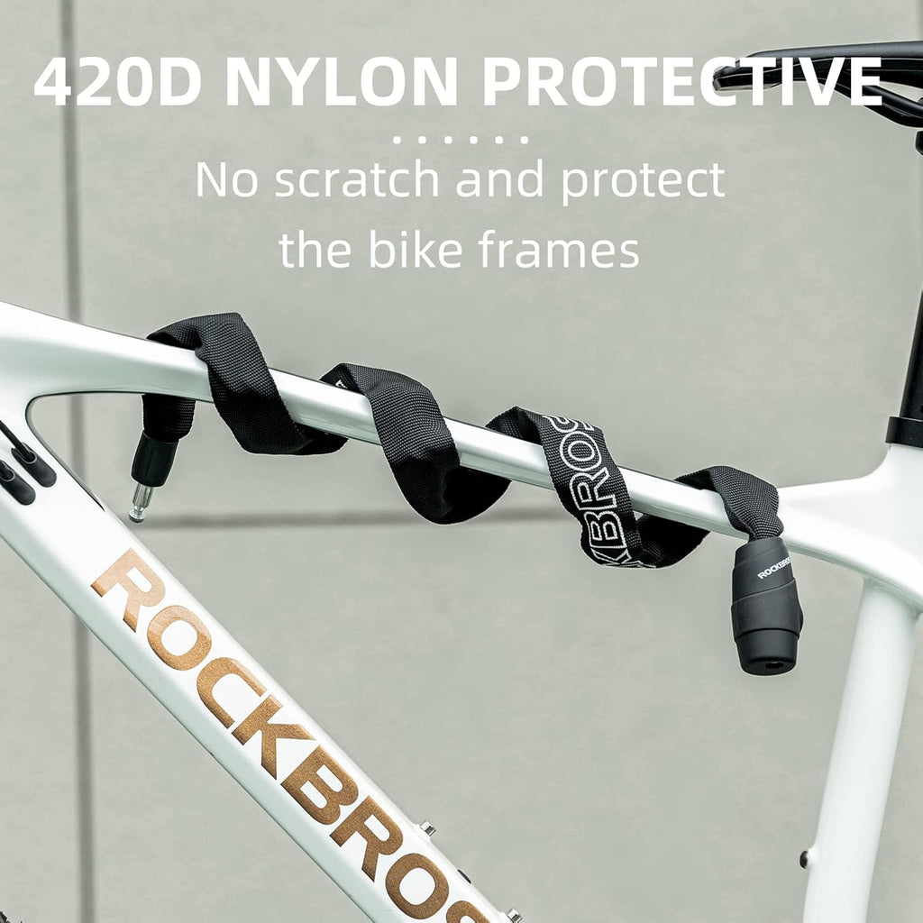 ROCKBROS Bike Lock Chain Bicycle Lock, Heavy Duty Anti Theft
