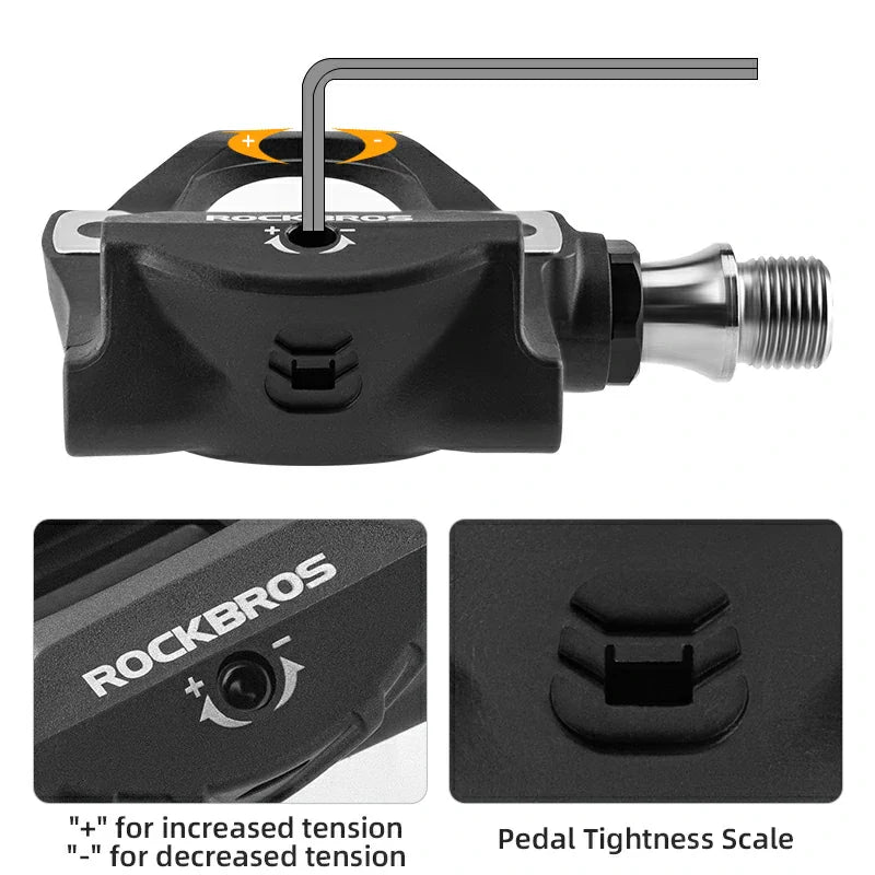 Carbon Fiber SPD Clipless Pedals for Road Bikes 9/16''