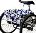 CRUISER CANDY Trike Basket Liner (Extra Large) Black Hibiscus
