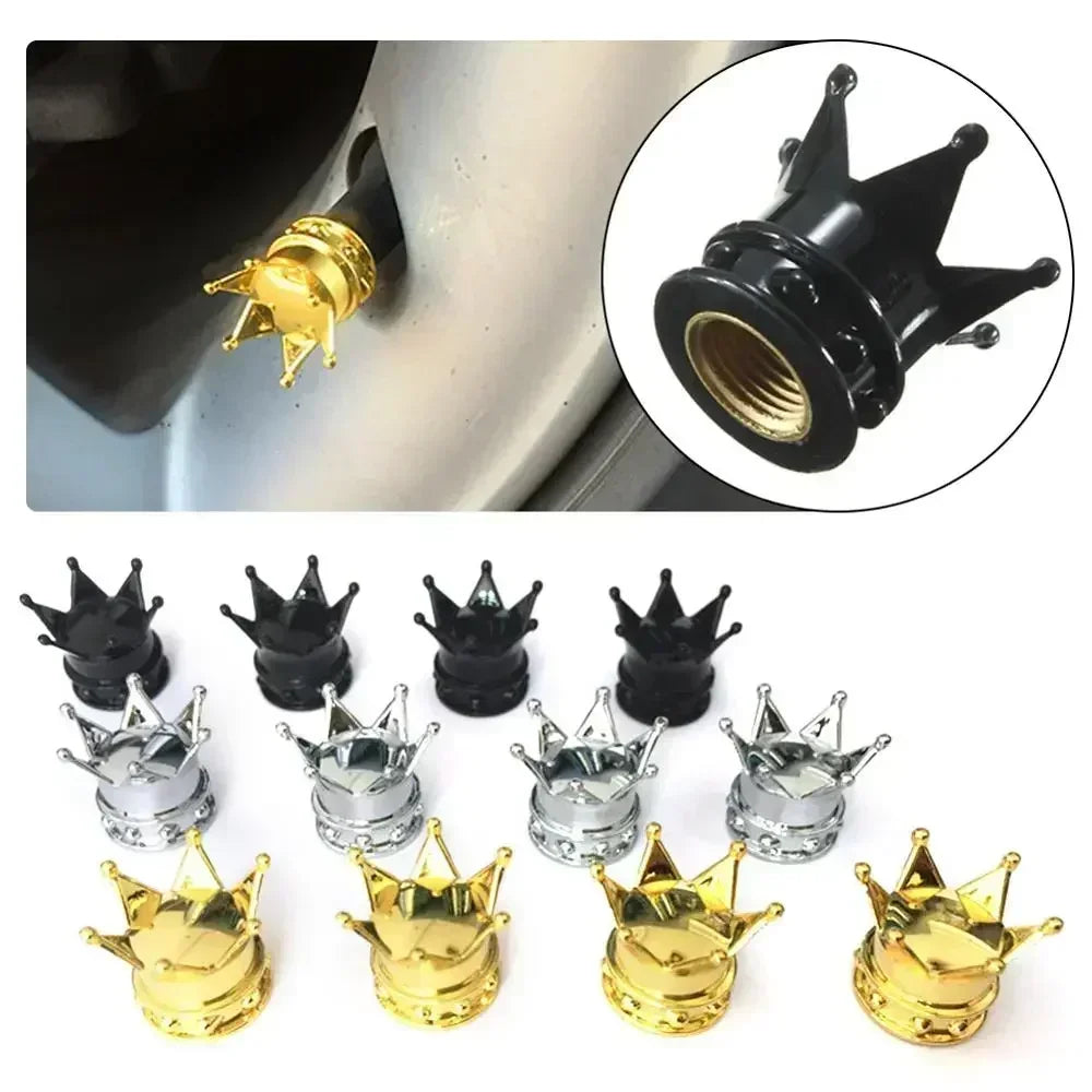 Bicycle Tire Valve Caps Set of 4 Universal Air Valve Covers for Cars Trucks Bikes Cycling Accessories