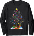Retro Bicycle Christmas Tree Bicycle Rider Funny Cycling Long Sleeve