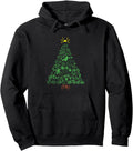 Funny Road Bike Christmas Tree Bicycle Themed Christmas Pullover Hoodie