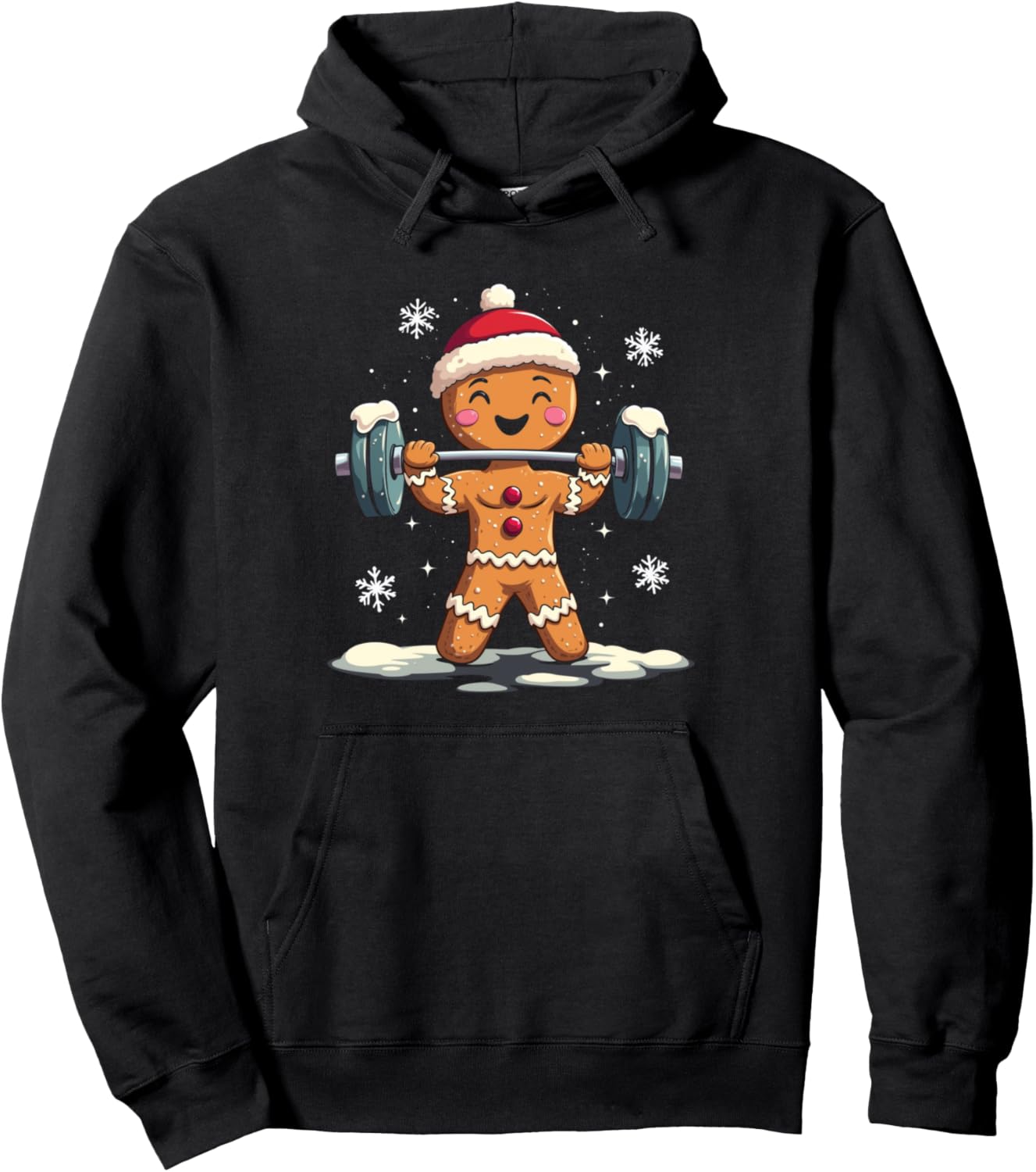 Christmas, fitness, gingerbread Pullover Hoodie