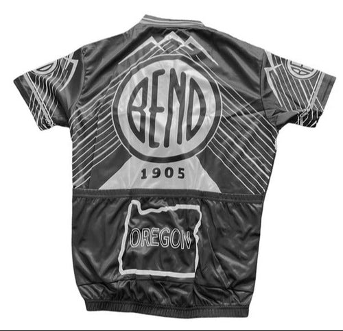 Bend Oregon BLACK Men's Cycling Jersey (S, M)