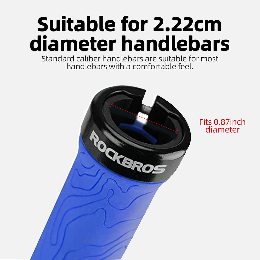 ROCKBROS Bike Handlebar Grips Double Lock-on MTB Bicycle Handle Bar Grips