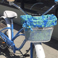 Cruiser Candy Bicycle Basket Liner 15 "x 12" x 10" (Blue Lanai Hibiscus)