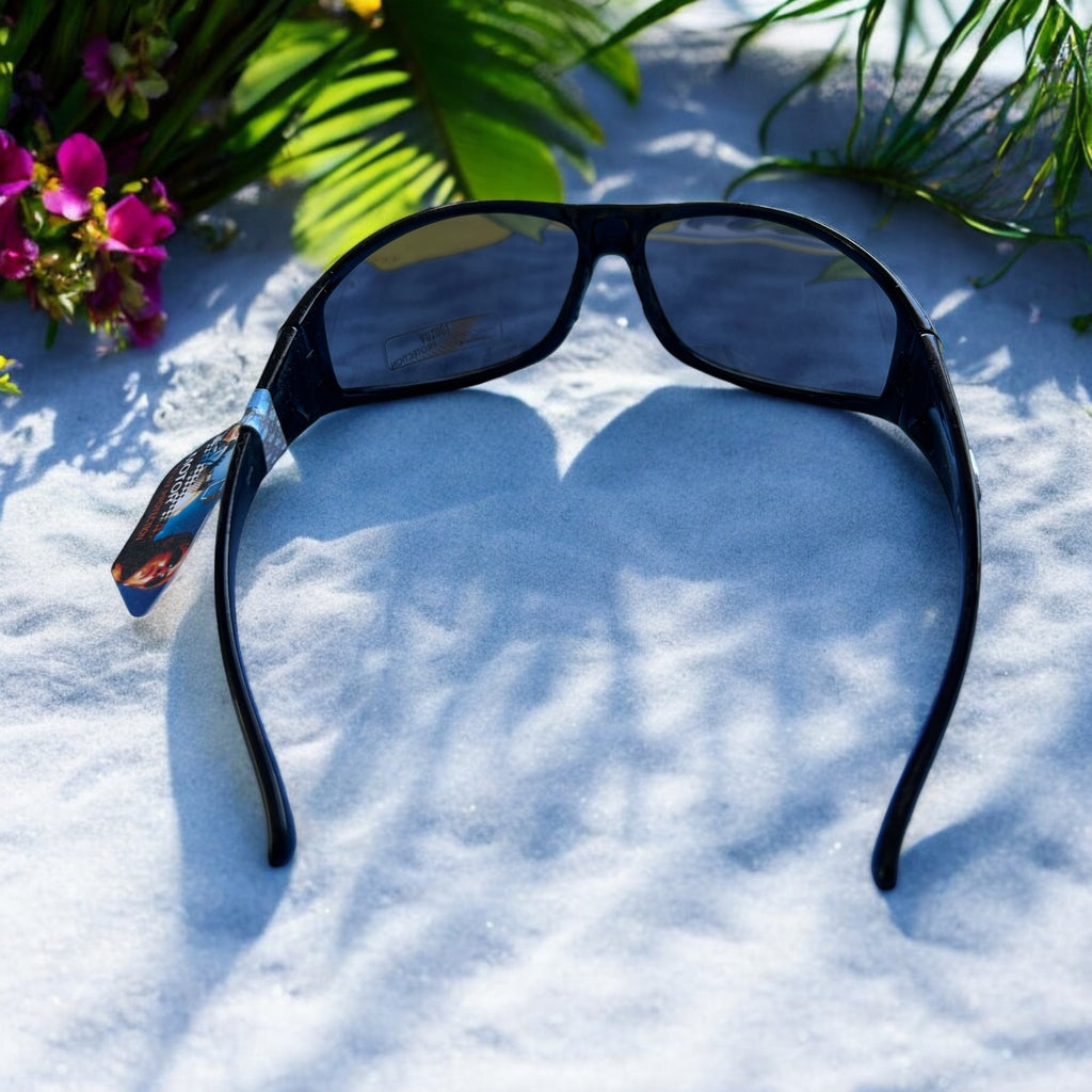 Mountain Shades Ergonomic Wrap Wind Sport Sunglasses - Boss Hog (Smoke Mirror)