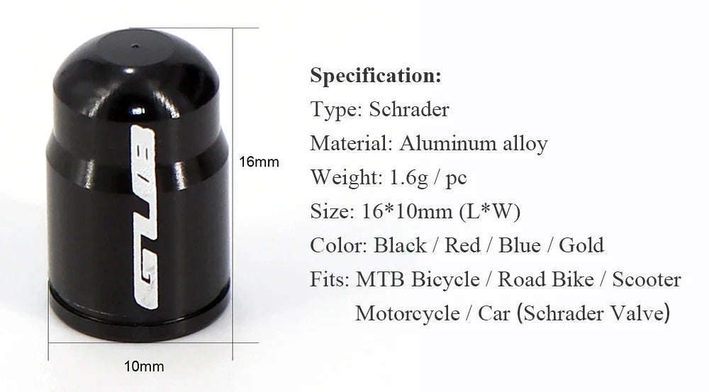 Aluminum Valve Stem Caps (Bike/Motorcycle/Car)
