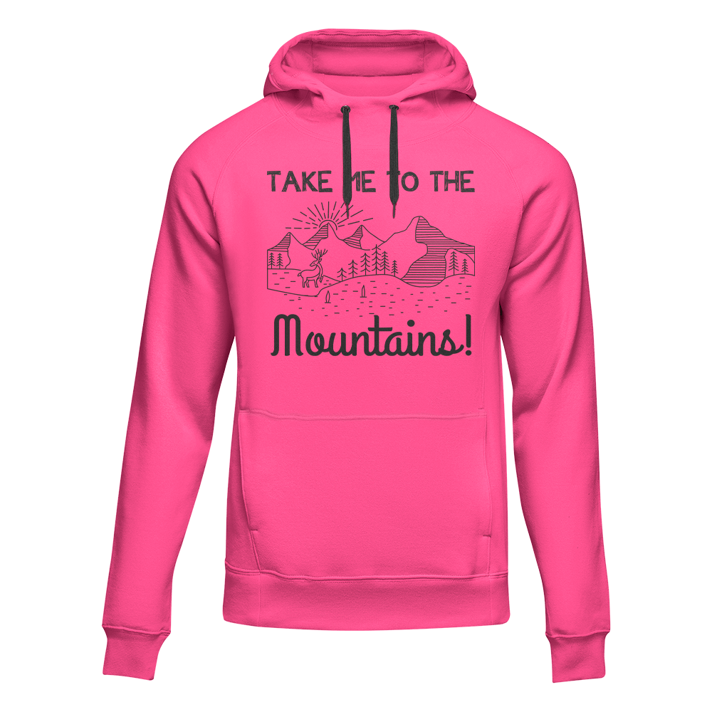 Hiking Take Me To The Mountains Adult Fleece Hoodie