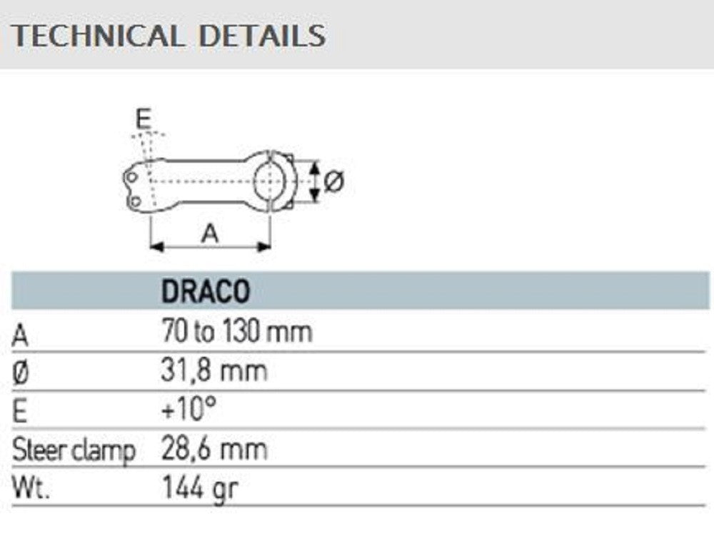 ITM Alcor 80 Stem (White) 110 mm