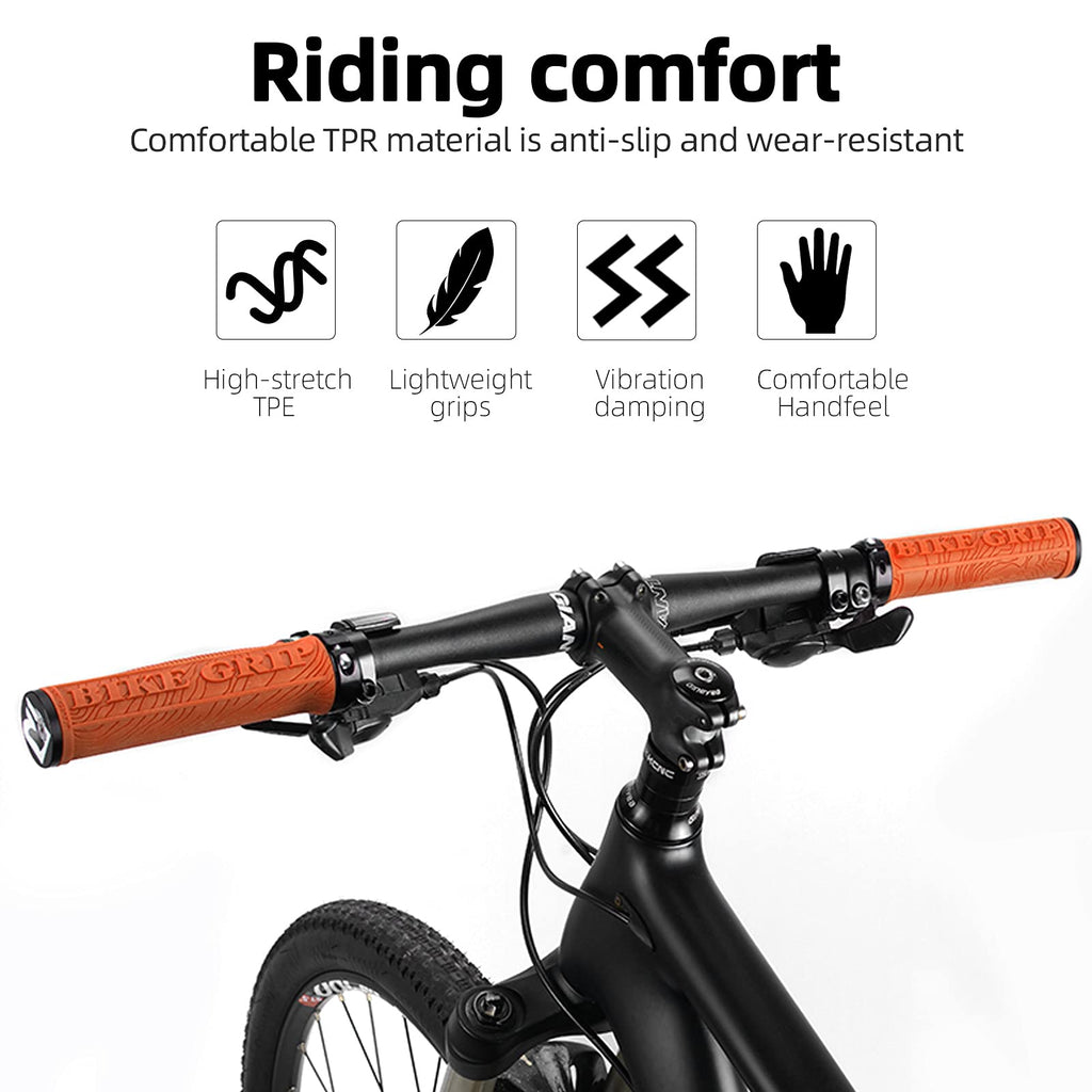 ROCKBROS Bike Handlebar Grips Double Lock-on MTB Bicycle Handle Bar Grips