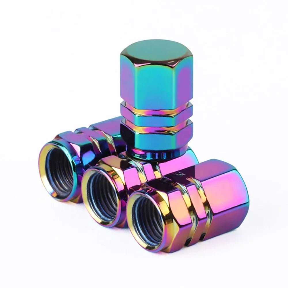 4PCS Colorful Valve Stem Caps