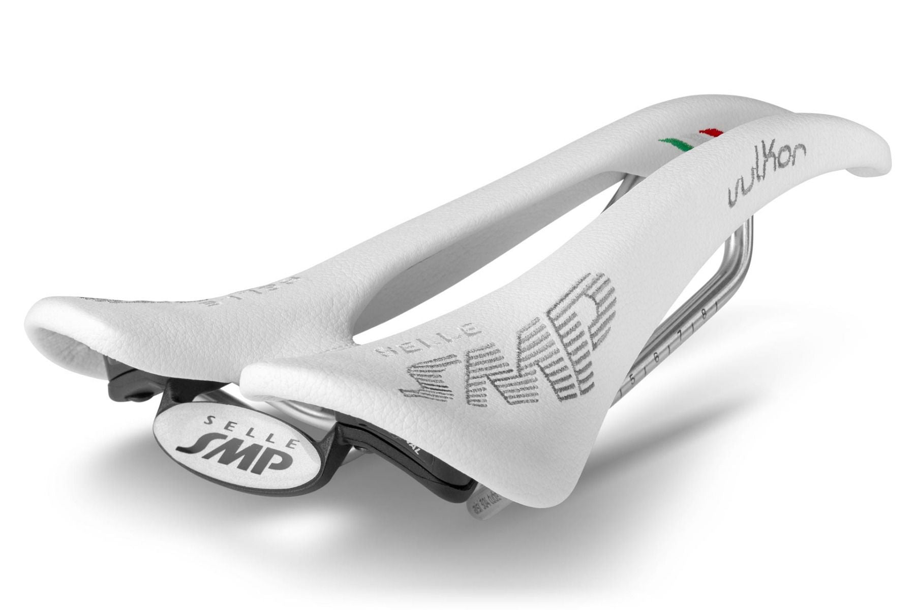 Selle SMP Vulkor Saddle with Carbon Rails (White)