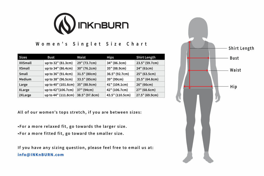 INKnBURN Women's Oni Singlet (X-Small)