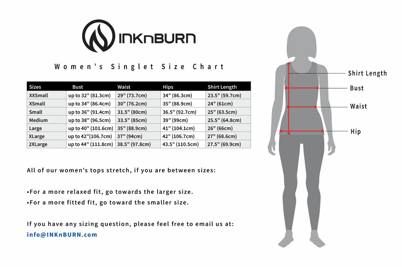 INKnBURN Women's Oni Singlet (X-Small)