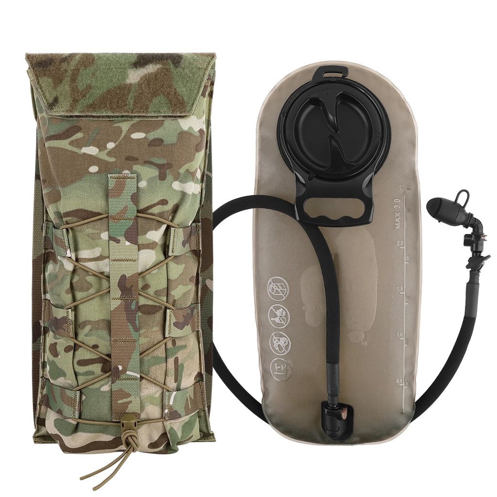 KRYDEX 500D Tactical 100 oz Water Bladder Pouch Modular 3L Hydration Carrier MOLLE Pack Bag Hunting Outdoor Hiking Gear