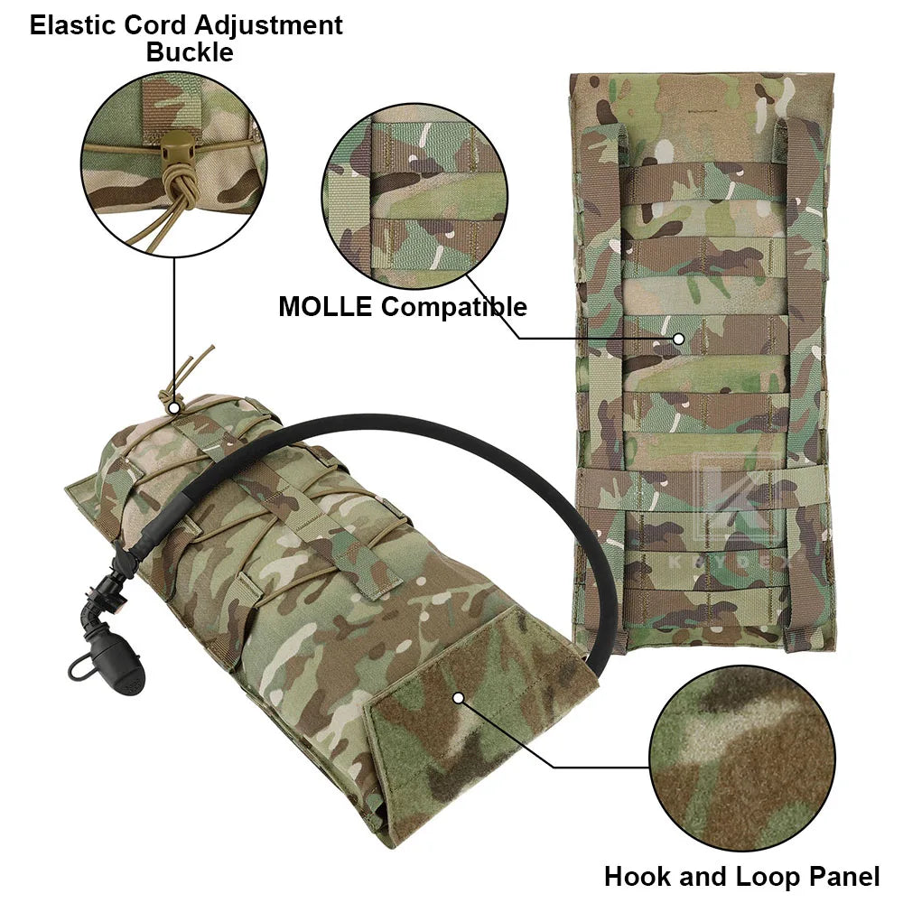 KRYDEX 500D Tactical 100 oz Water Bladder Pouch Modular 3L Hydration Carrier MOLLE Pack Bag Hunting Outdoor Hiking Gear