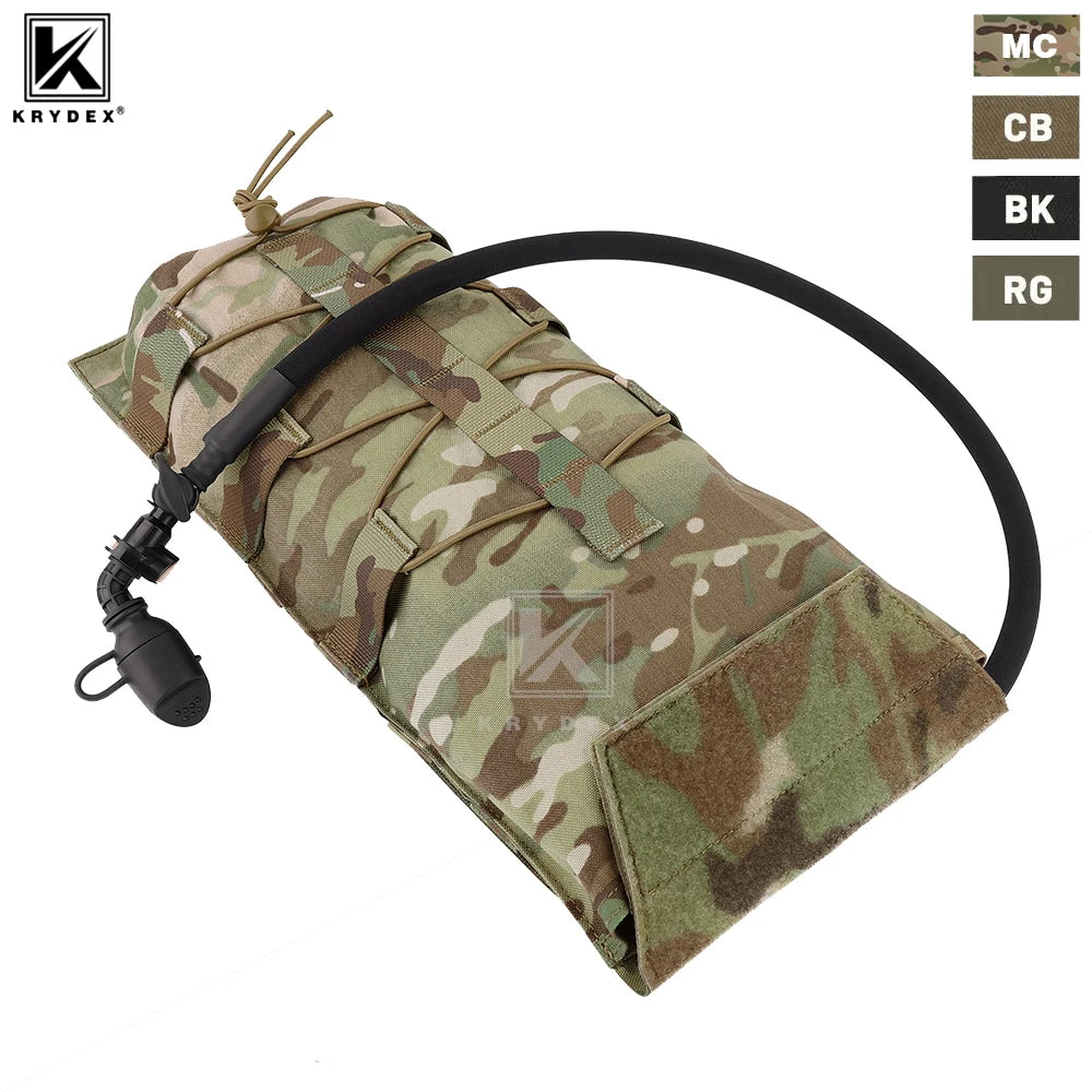 KRYDEX 500D Tactical 100 oz Water Bladder Pouch Modular 3L Hydration Carrier MOLLE Pack Bag Hunting Outdoor Hiking Gear
