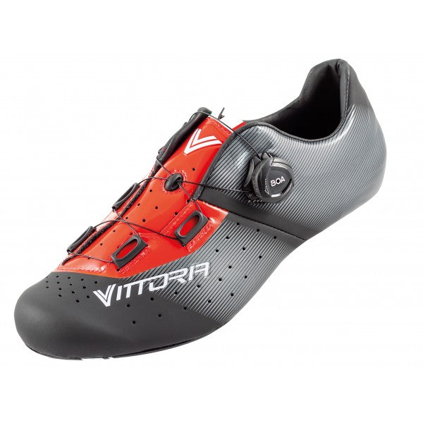 Vittoria Eclipse Cycling Shoes - BLACK & RED - CNS SOLE (EU 44)