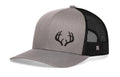 Buck Antler Trucker Hat  |  Gray-Black Buck Antler Snapback