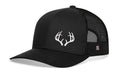 Buck Antler Trucker Hat  |  Black Buck Antler Snapback