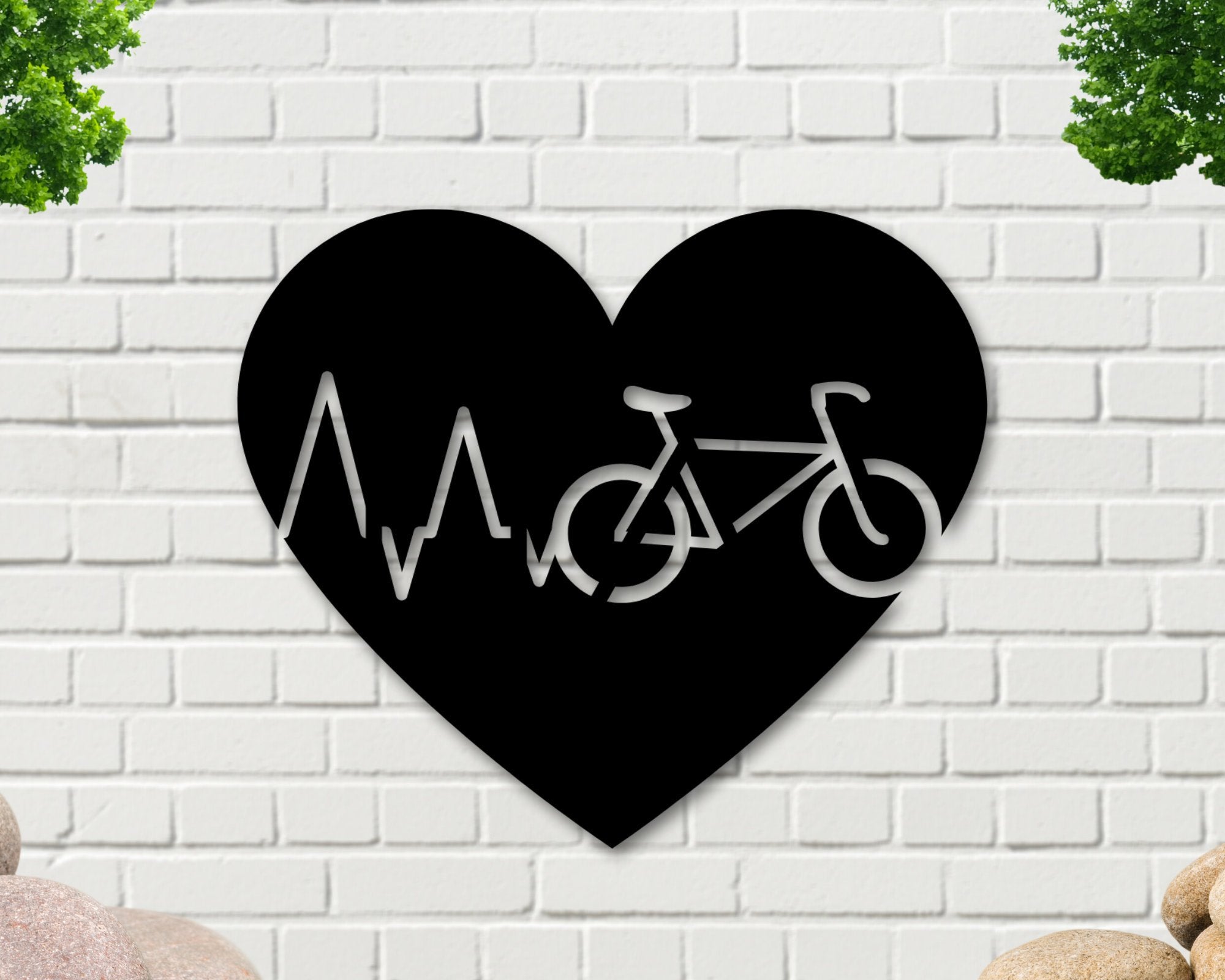 Bicycle Heart Beat, Bike Art, Biking Sign,  Road Bike, Metal Bicycle Wall Art, Fixed Gear Bike Art, Bike Wall Art, Bike Sign, Biking Gift