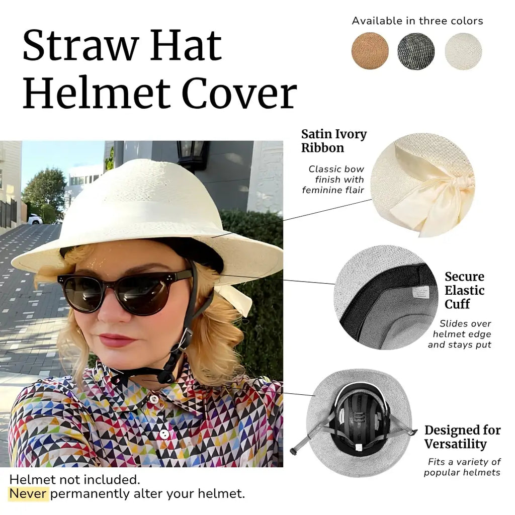 Straw Hat Helmet Ivory Cover ONLY