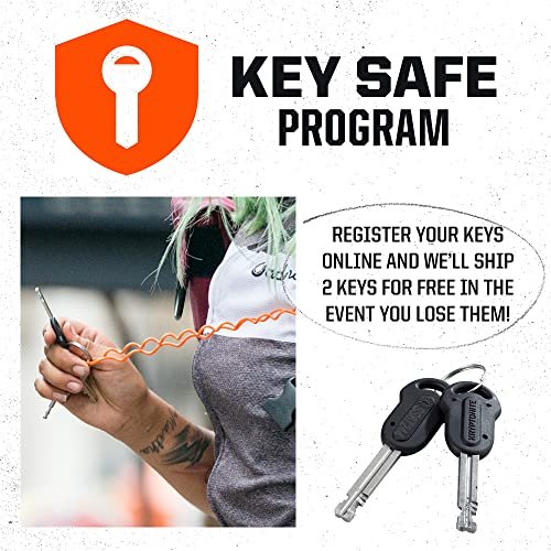 Kryptonite Keeper Standard Anti-Theft U-Lock, Heavy Duty, 12mm Shackle, Black, Combination Lock, Lifetime