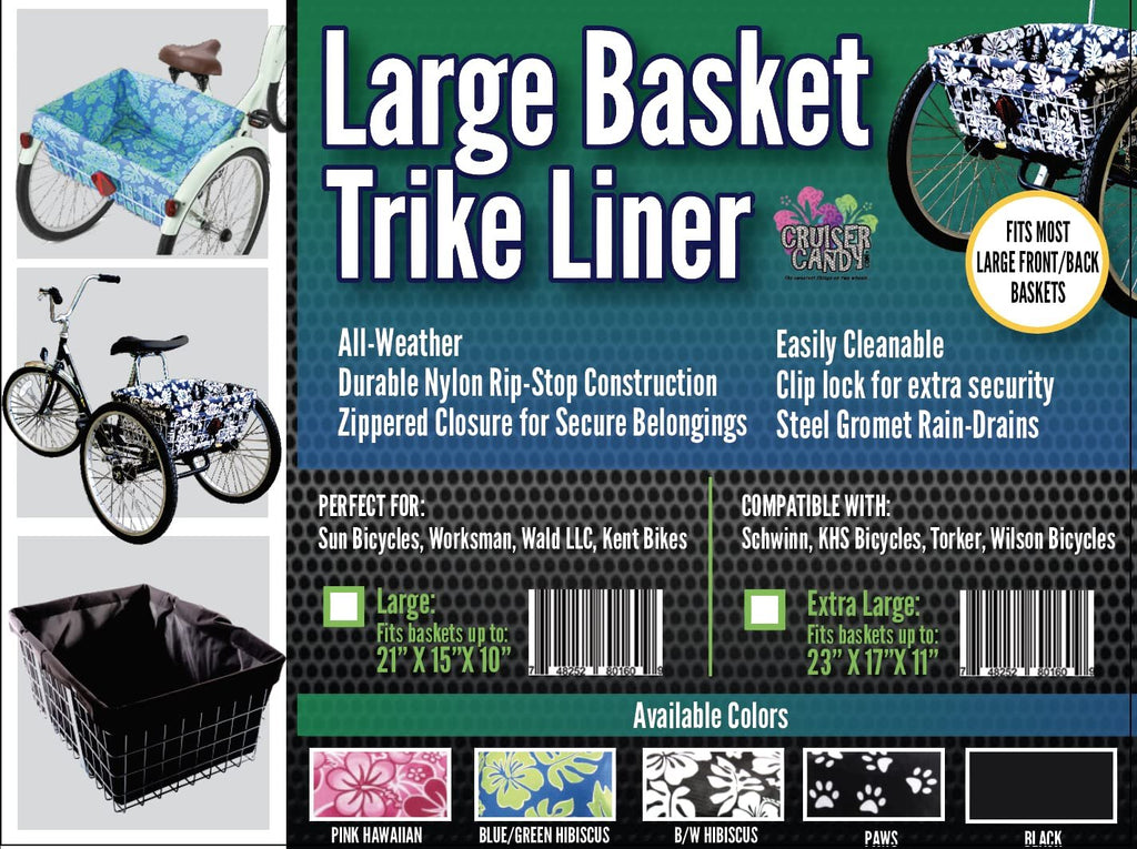CRUISER CANDY Trike Basket Liner (Extra Large) PINEAPPLE