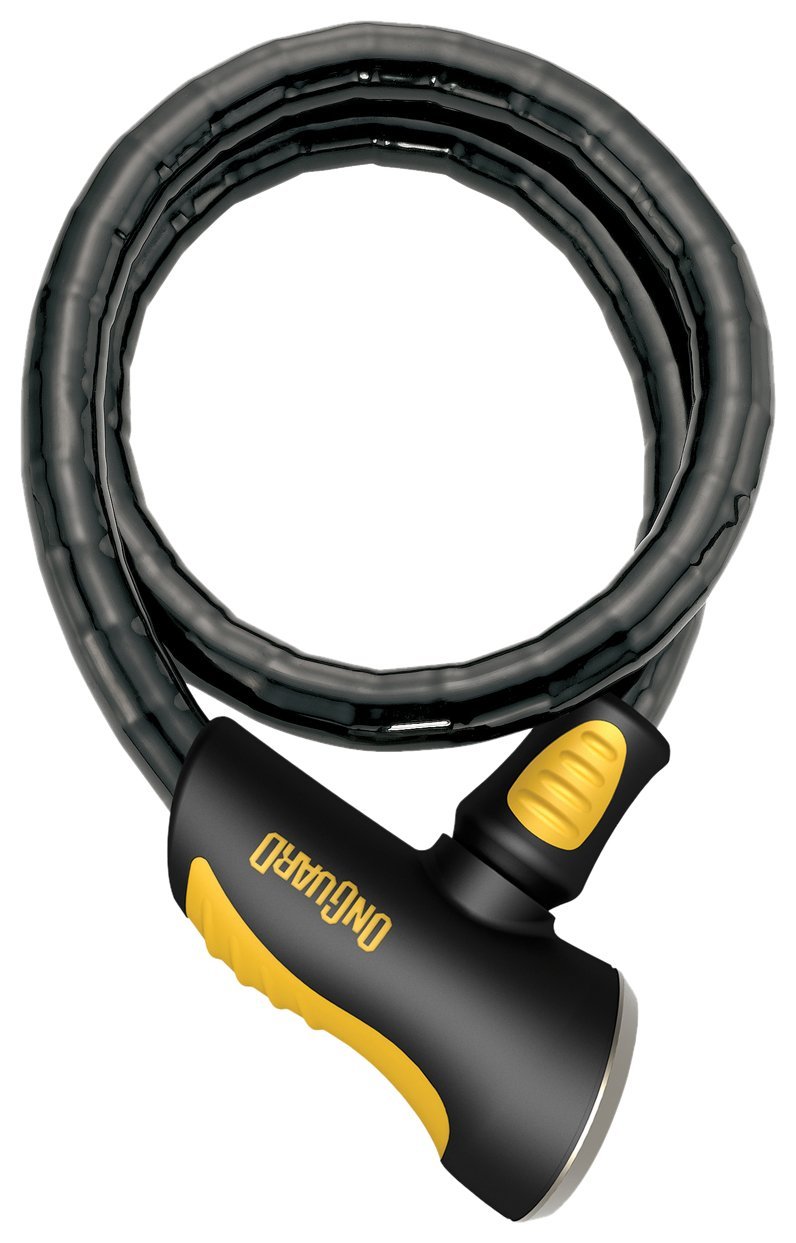 Onguard Rottweiler Armored Coil Cable Lock (Black, 100 cm x 20 mm)