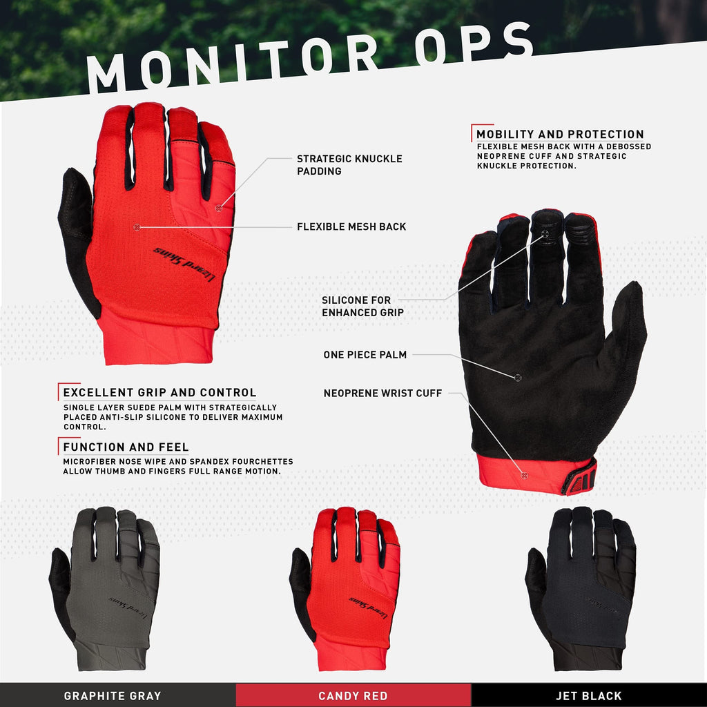 Lizard Skins Monitor Ops Cycling Gloves – Long Finger Unisex Bike Gloves