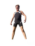 SLS3 Men's FX Race Suit, Raven Black/Icy White (Small)