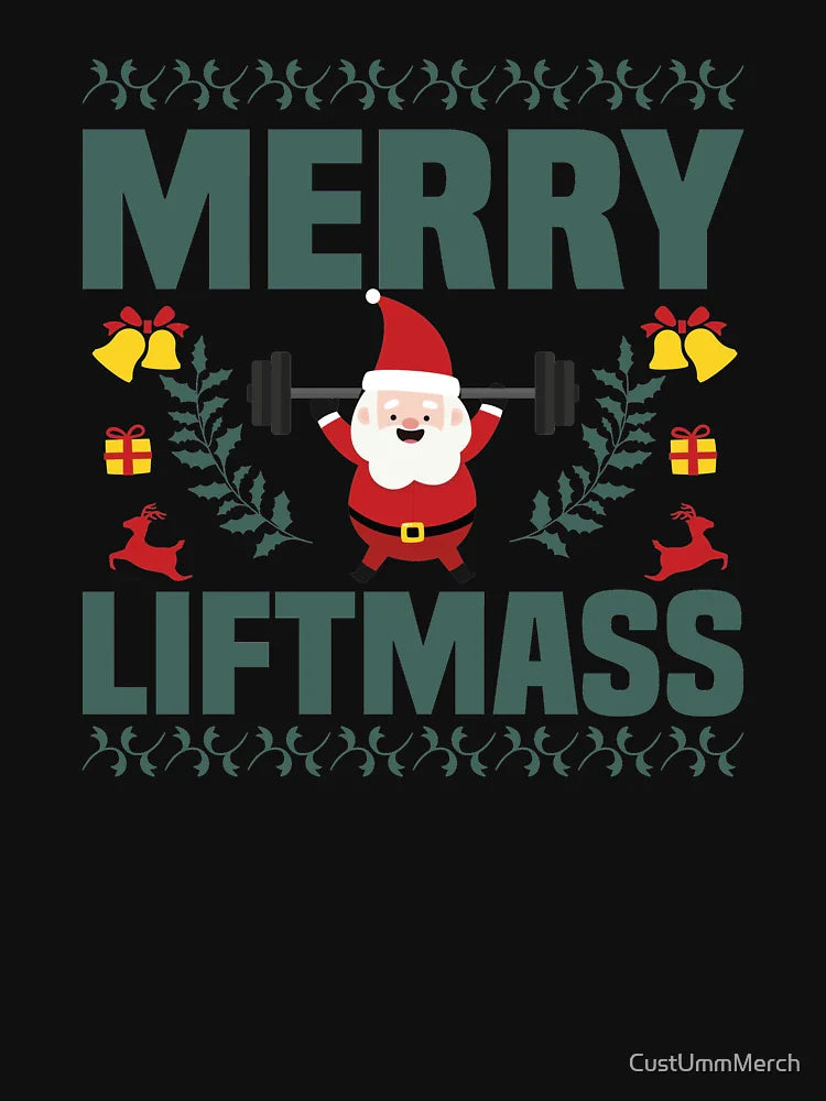 Ugly Christmas Funny Santa Workout Fitness Bodybuilder