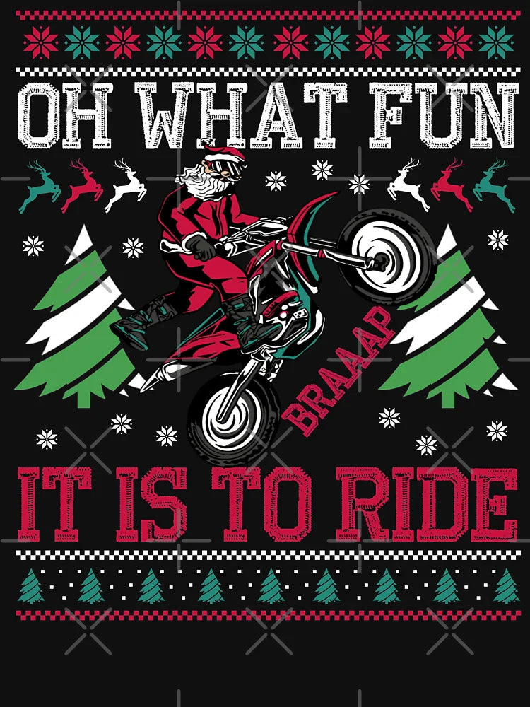 Dirt Bike Ugly Christmas Motocross What Fun It is to Ride