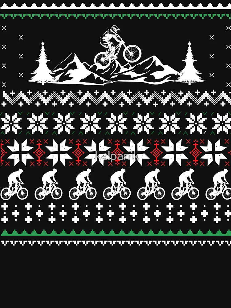 Mountain Biking Oh What Fun Bike Ugly Christmas Sweater