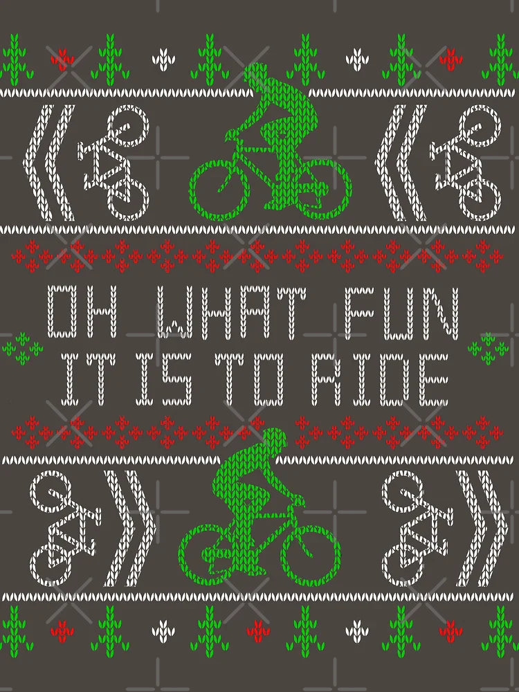 Biking Oh What Fun Cycling Bike Ugly Christmas Sweater