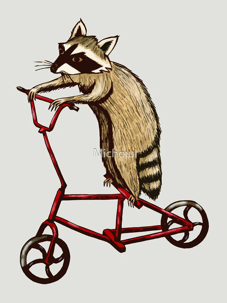 Bicycle Riding Raccoon
