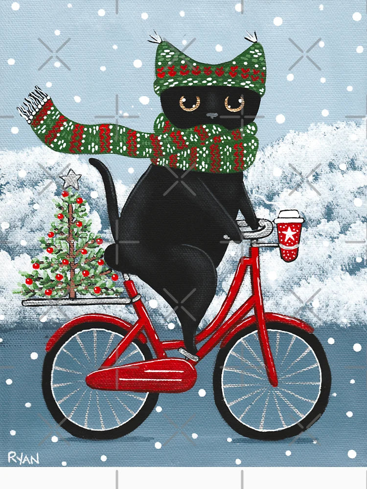 Black Cat Christmas Bicycle Ride