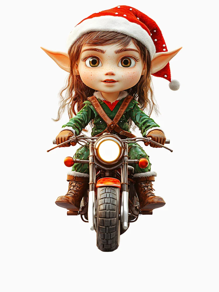 Motorbike Christmas Elf