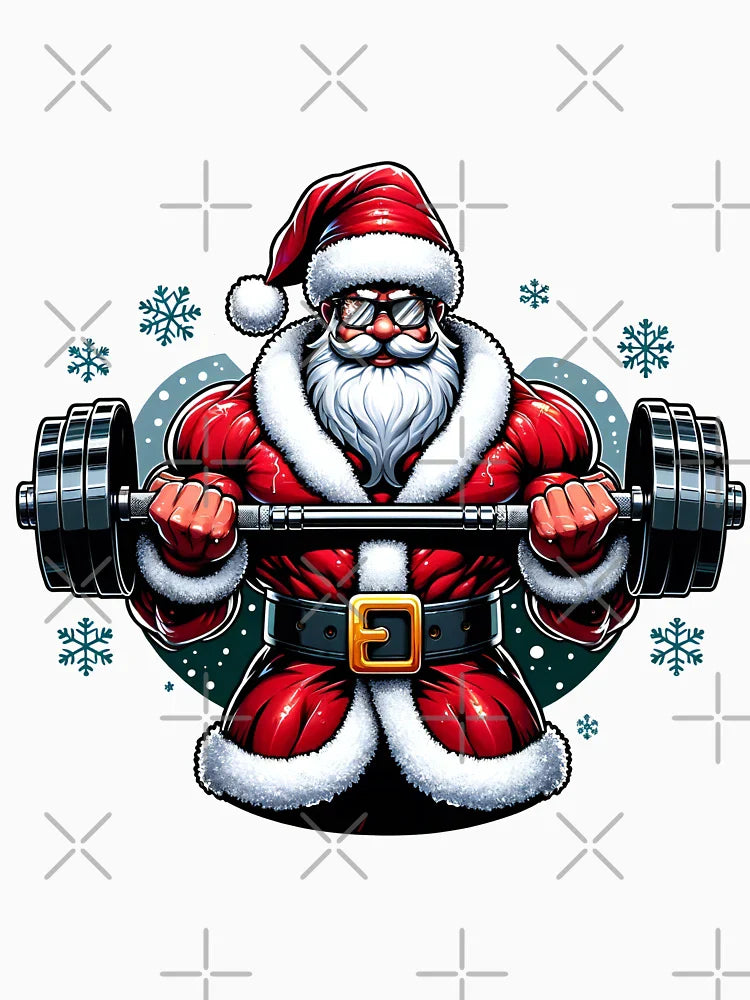 Buff Santa - Muscular Santa Claus Fitness Holiday Sticker