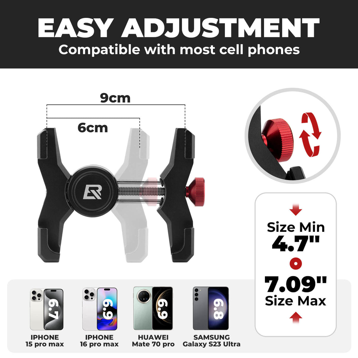 Aluminum Bike Phone Holder