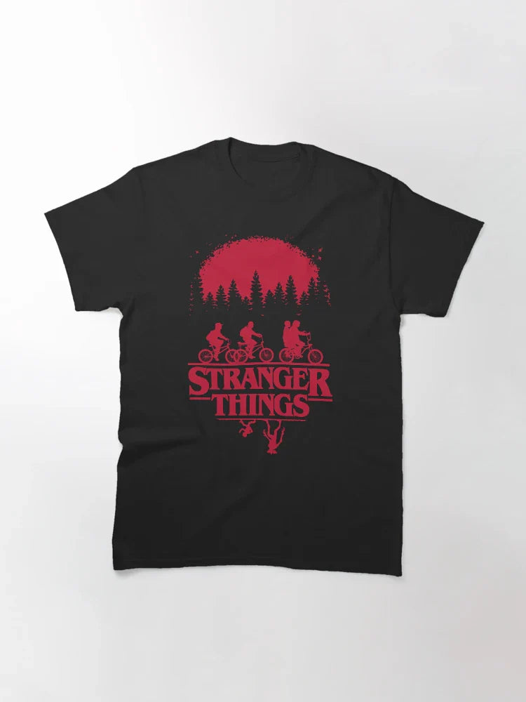 Stranger Things Group Shot Bike Ride Upside Down Silhouette