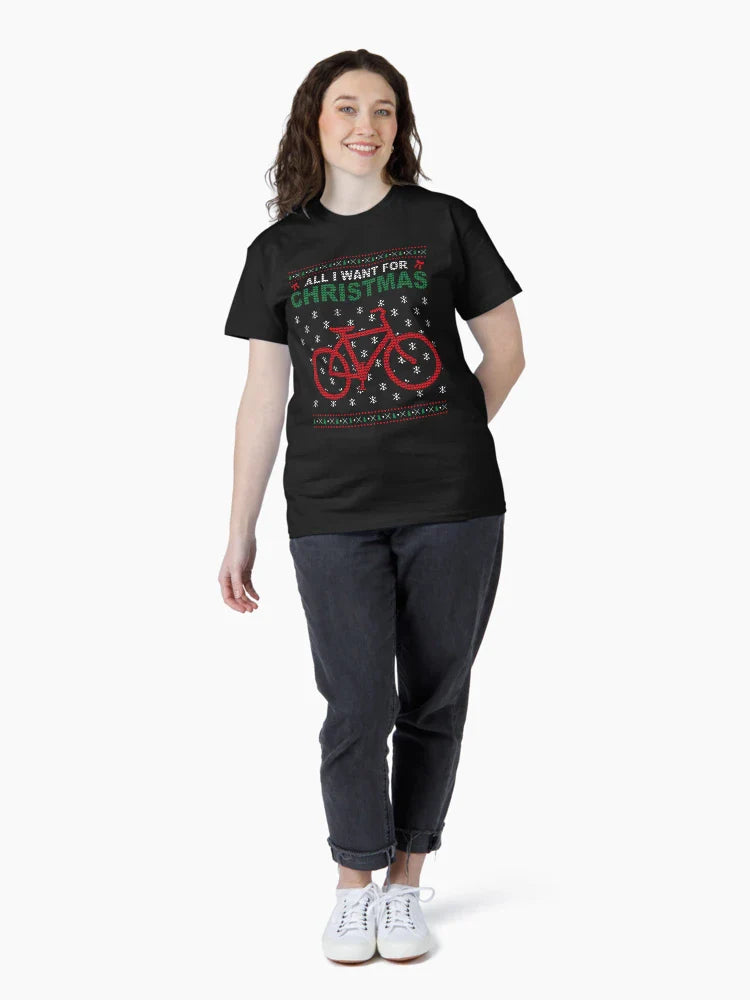All I Want Bicycle Ugly Christmas Sweater