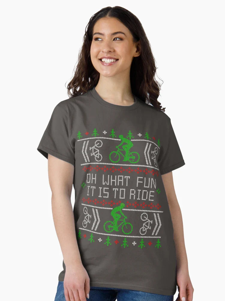 Biking Oh What Fun Cycling Bike Ugly Christmas Sweater