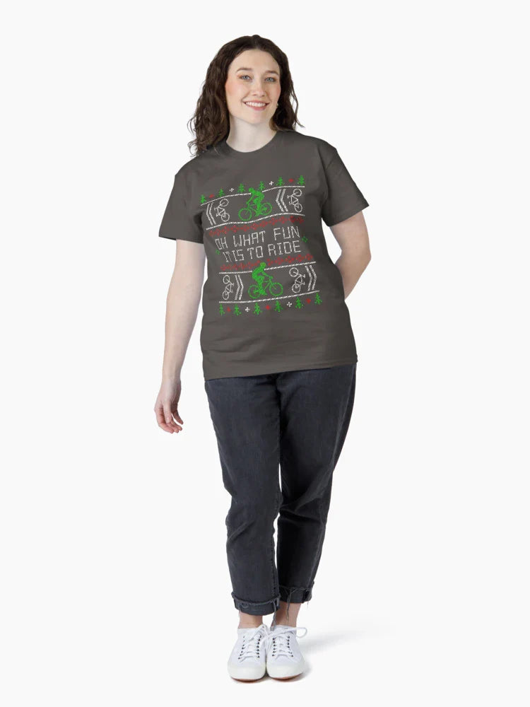 Biking Oh What Fun Cycling Bike Ugly Christmas Sweater
